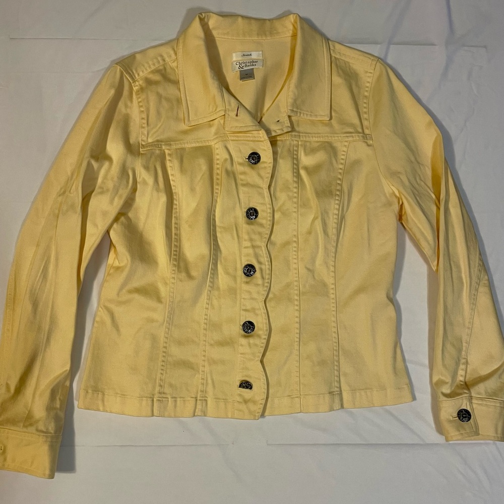 Christopher & Banks Soft Yellow Denim Jacket